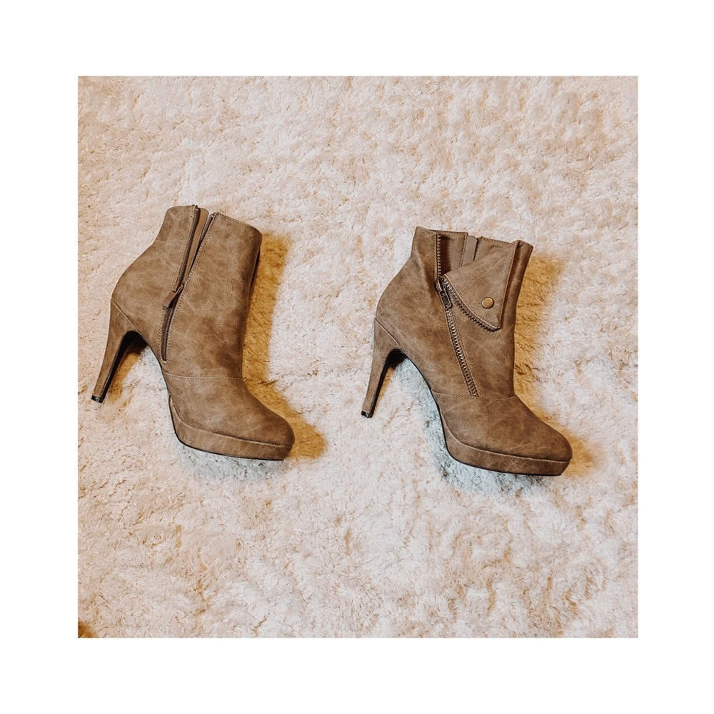 Tan booties